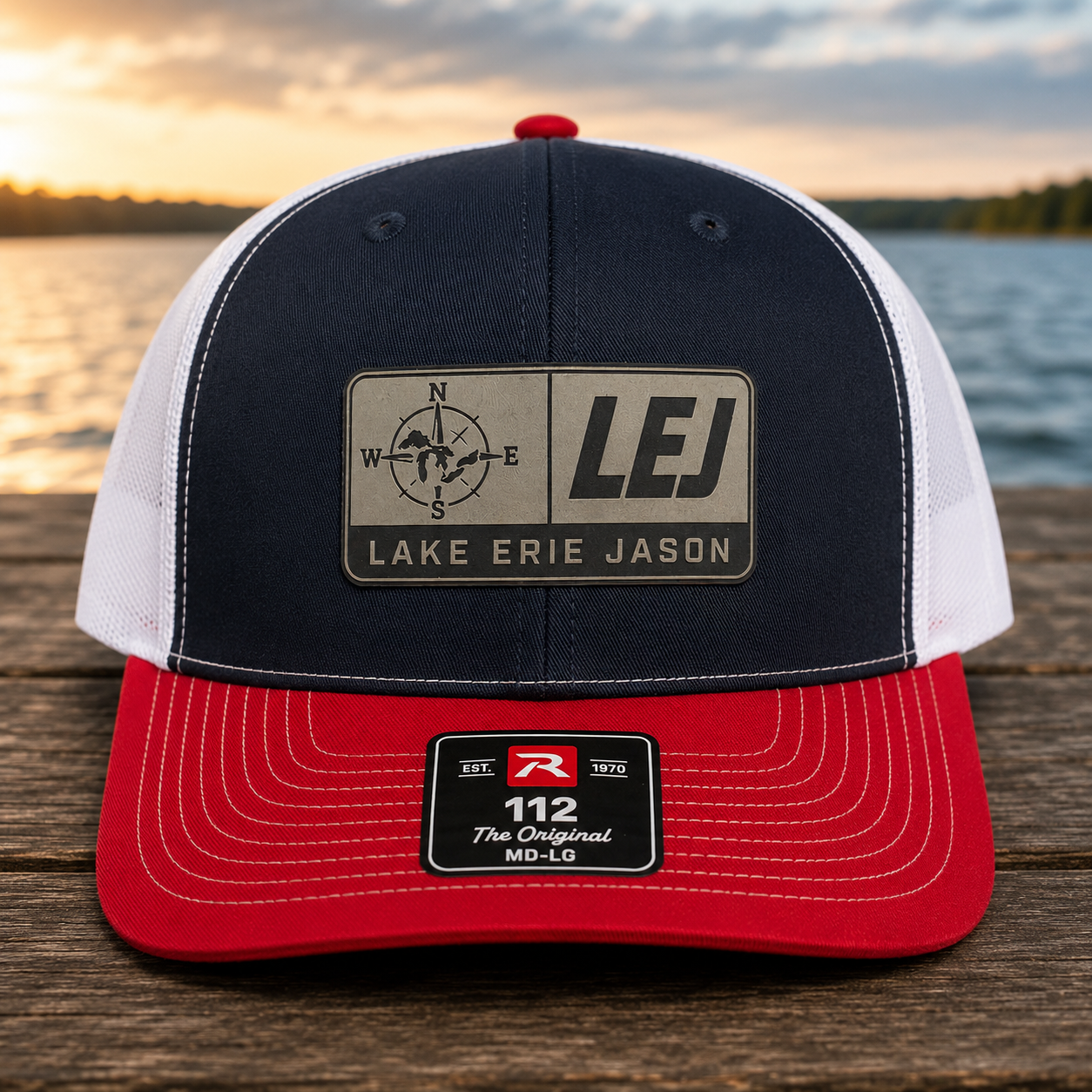 Lake Erie Jason Richardson 112 Leather Patch Hat