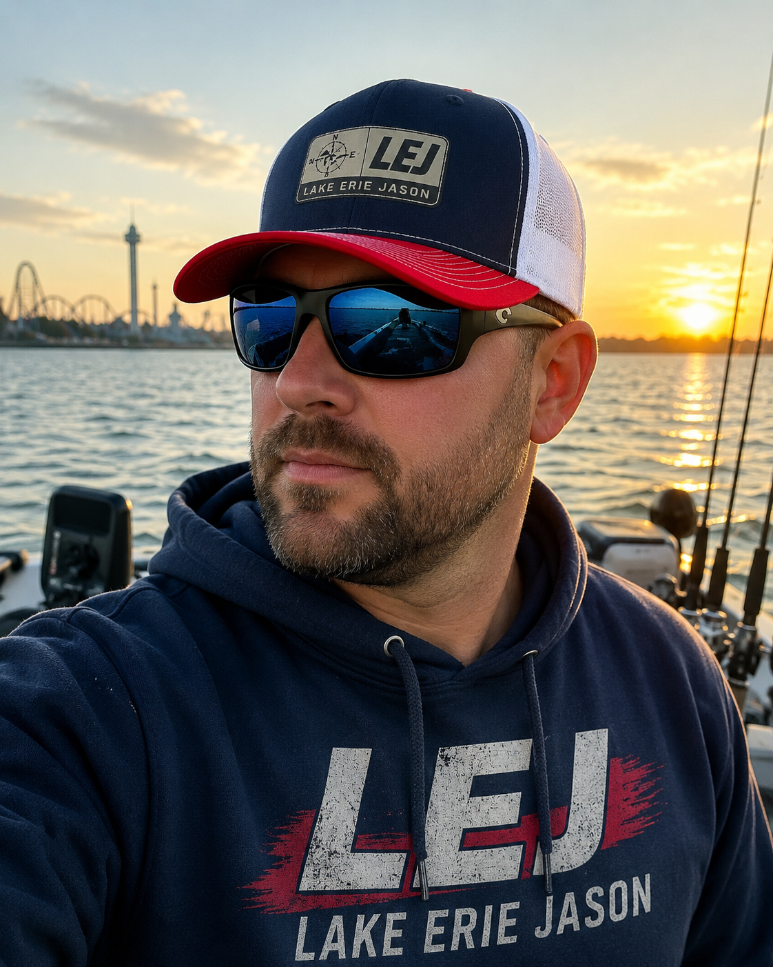 Lake Erie Jason Richardson 112 Leather Patch Hat