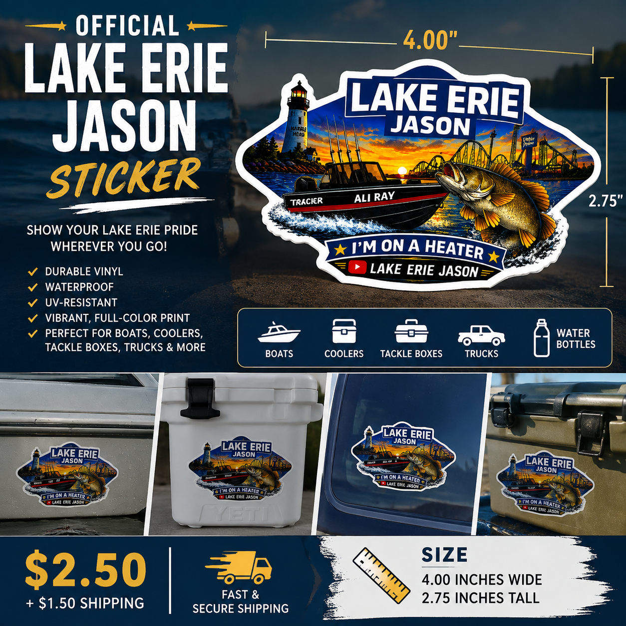 Official Lake Erie Jason Sticker