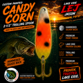 Candy Corn 2-1/2” Custom Painted Trolling Spoon