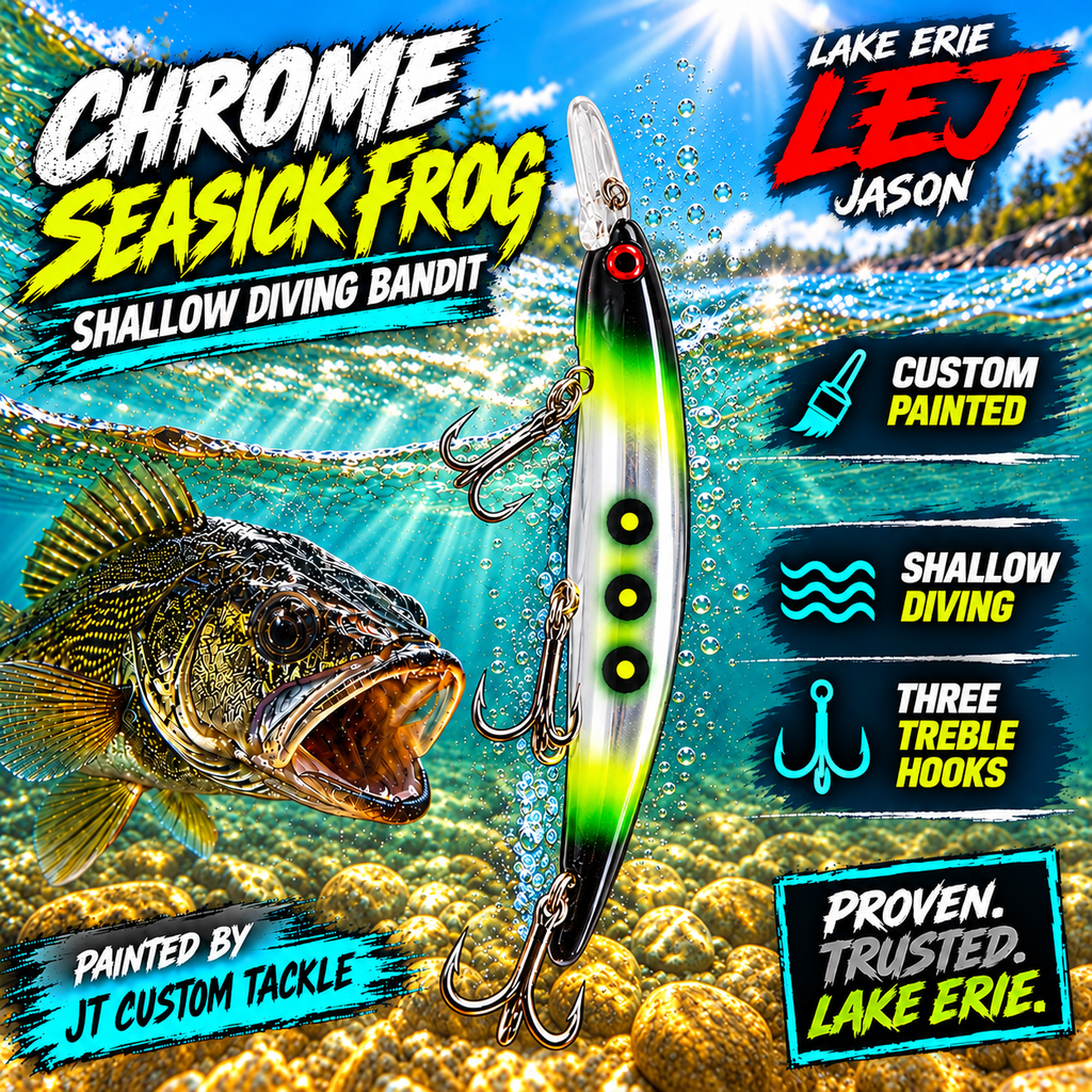 Chrome Seasick Frog Custom Painted SHALLOW Diving Bandit