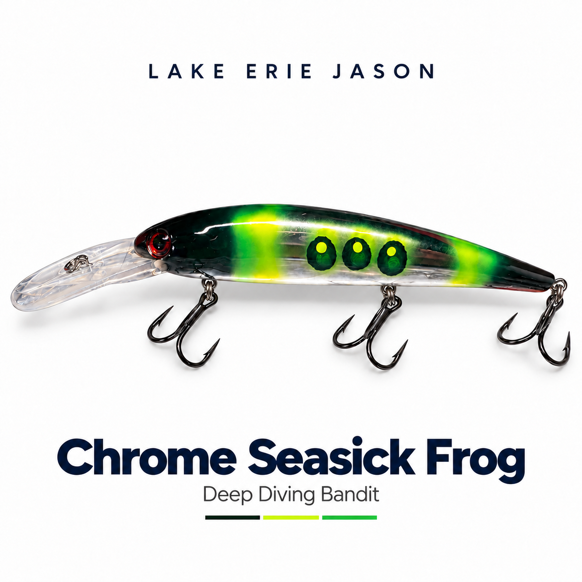 Chrome Seasick Frog Custom Painted Deep Diving Bandit