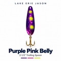 Purple Pink Belly 2-1/2” Custom Painted Trolling Spoon