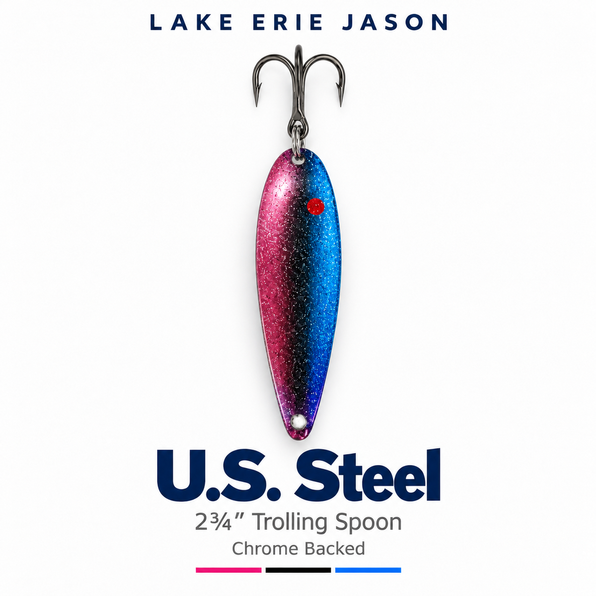 U.S. Steel 2-3/4” Custom Painted Trolling Spoon