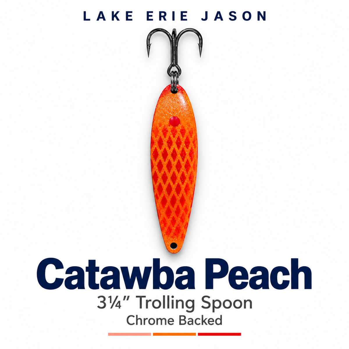 Catawba Peach 3-1/4” Custom Painted Trolling Spoon