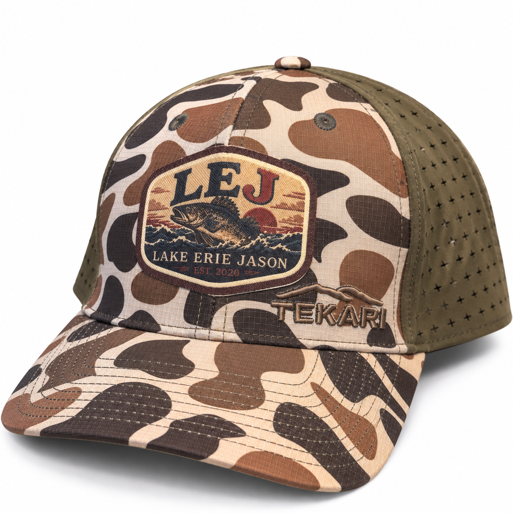 Lake Erie Jason – Old School Camo Snapback Hat