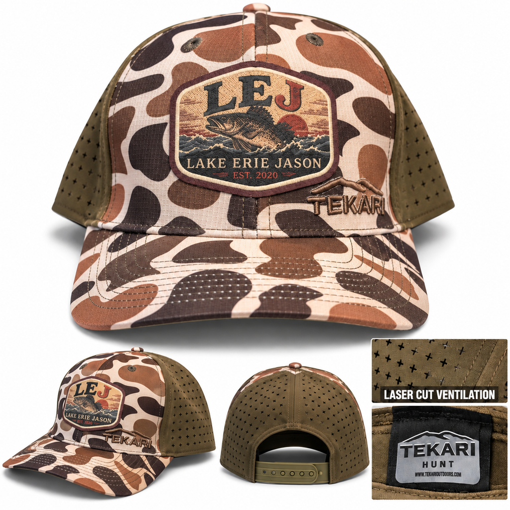 Lake Erie Jason – Old School Camo Snapback Hat